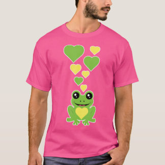 Schattigee kikkerharten kikkerliefhebber Ik hou va T-shirt