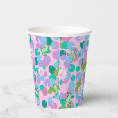 Schattigee kikkerkunst papieren bekers met roze ac (Rechts)