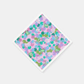 Schattigee kikkerkunst papieren servetten met roze (Hoek)