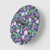 Schattigee kikkerkunst ronde wandklok (Hoek)