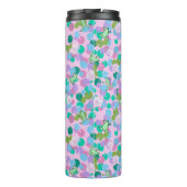 Schattigee kikkerkunsttumbler met roze achtergrond thermosbeker (Achterkant)