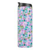 Schattigee kikkerkunsttumbler met roze achtergrond thermosbeker (Geroteerd rechts)