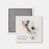 Schattigee kikkermagneet Eenvoudige vierkante Wate Magneet (Voorkant / Achterkant)