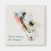 Schattigee kikkermagneet Eenvoudige vierkante Wate Magneet (Voorkant)