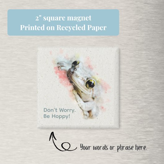 Schattigee kikkermagneet Eenvoudige vierkante Wate Magneet