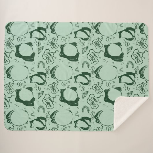 Schattigee kikkermantel - Sad Frogs - Japans Sherpa Deken (Voorkant (horizontaal))