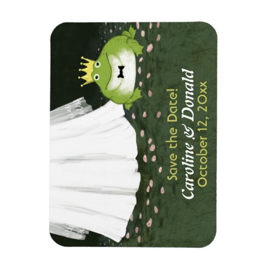 Schattigee kikkerprins humoristische bruiloft Save Magneet (Verticaal)