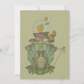 Schattigee kikkerprinses op troonfeest kaart (Achterkant)