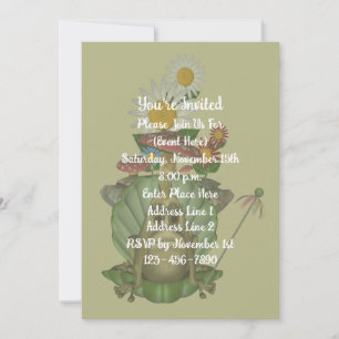 Schattigee kikkerprinses op troonfeest kaart