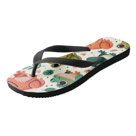 Schattigee kikkers flopflop teenslippers (Schuin)