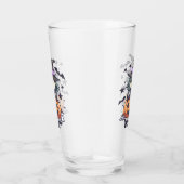 Schattigee Kind heks zittend op een pompoen - "Wit Glas (Rechts)