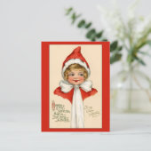 Schattigee kind Victoriaans Valentijn Kaart (Staand voorkant)