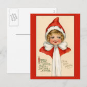 Schattigee kind Victoriaans Valentijn Kaart (Voorkant / Achterkant)