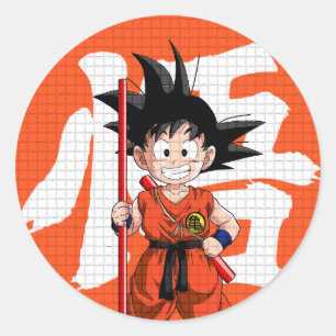 Schattigee Kind Warrior Anime Art Ronde Sticker