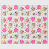 Schattigee Kinder 2e Verjaardag Regenboog Foto Har Cadeaupapier (Vlak)