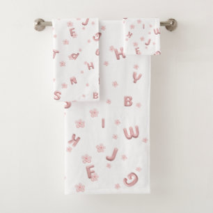 Schattigee kinder ABC Alfabet bloem Kinderen schoo Bad Handdoek