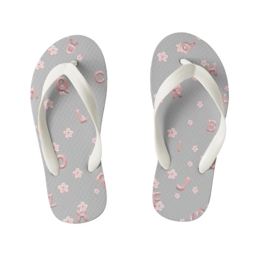 Schattigee kinder ABC Alfabet bloem Kinderen schoo Kinder Teenslippers (Voetbed)