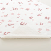 Schattigee kinder ABC Alfabet bloem Kinderen schoo Sherpa Deken (3/4)