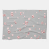 Schattigee kinder ABC Alfabet bloem Kinderen schoo Theedoek (Horizontaal)