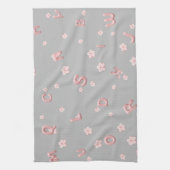 Schattigee kinder ABC Alfabet bloem Kinderen schoo Theedoek (Verticaal)