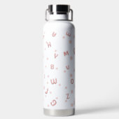 Schattigee kinder ABC Alfabet bloem Kinderen schoo Waterfles (Achterkant)