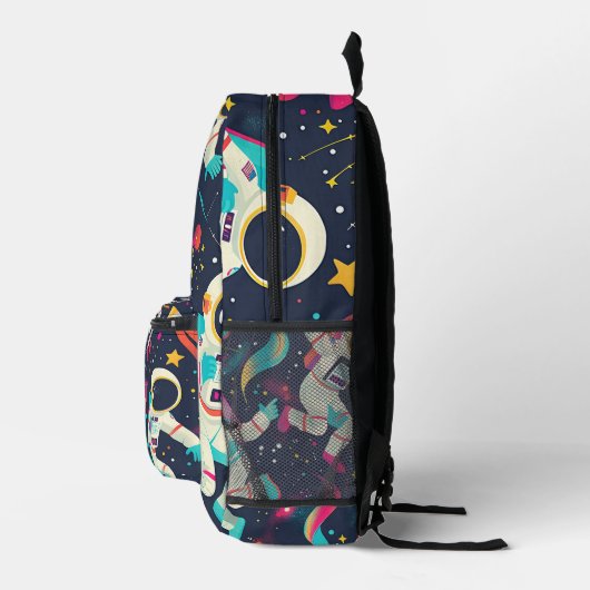 Schattigee Kinder astronaut Custom Bedrukte Rugzak (Rechts)