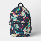 Schattigee Kinder astronaut Custom Bedrukte Rugzak (Voorkant)