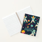 Schattigee Kinder astronaut Custom Notitieboek (Binnen)