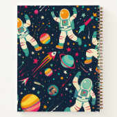 Schattigee Kinder astronaut Custom Notitieboek (Achterkant)