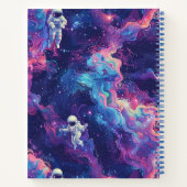 Schattigee Kinder astronaut Custom Notitieboek (Achterkant)