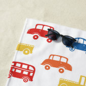 Schattigee Kinder auto's Patroon Monogram Strandlaken (In situ)