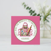 Schattigee kinder bakken Verjaardagsfeest Kaart (Staand voorkant)