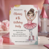 Schattigee Kinder Ballerina 8e Verjaardagsfeest Kaart