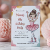 Schattigee Kinder Ballerina Verjaardag Kaart