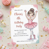 Schattigee Kinder Ballerina Verjaardag Kaart