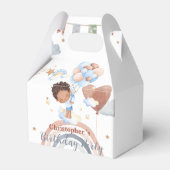 Schattigee kinder ballon Afro-Amerikaanse jongens  Bedankdoosjes (Achterkant)