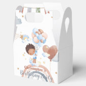 Schattigee kinder ballon Afro-Amerikaanse jongens  Bedankdoosjes (Geopend)