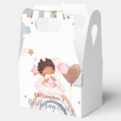 Schattigee kinder ballon Afro-Amerikaanse meisjes  Bedankdoosjes (Geopend)