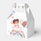 Schattigee kinder ballon Afro-Amerikaanse meisjes  Bedankdoosjes (Voorkant Zijde)