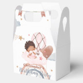 Schattigee kinder ballon Afro-Amerikaanse meisjes  Bedankdoosjes (Geopend)