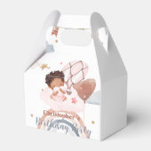 Schattigee kinder ballon Afro-Amerikaanse meisjes  Bedankdoosjes (Voorkant Zijde)