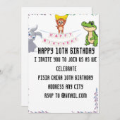 Schattigee Kinder Bloemenuitnodiging | tuindeel Feestdagenkaart (Voorkant / Achterkant)