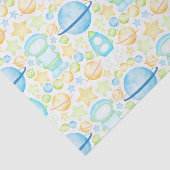 Schattigee Kinder Blue Outer Space Astronaut Tissuepapier (Detail)