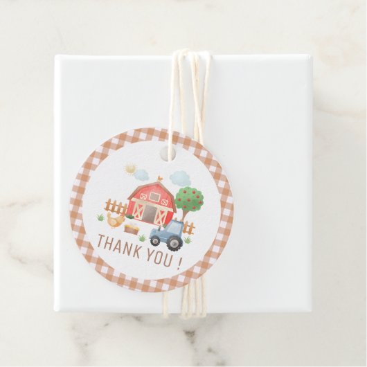 Schattigee Kinder boerderijdieren Verjaardag Dank  Bedankjes Labels (In situ)