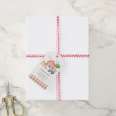 Schattigee Kinder boerderijdieren Verjaardag Dank Cadeaulabel (Met Touw)