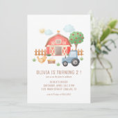 Schattigee Kinder boerderijdieren Verjaardagsfeest Kaart (Staand voorkant)