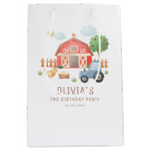 Schattigee Kinder boerderijdieren Verjaardagsfeest Medium Cadeauzakje (Voorkant)