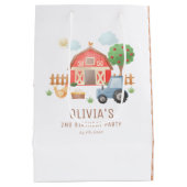 Schattigee Kinder boerderijdieren Verjaardagsfeest Medium Cadeauzakje (Achterkant)