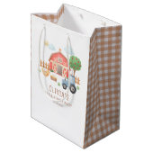 Schattigee Kinder boerderijdieren Verjaardagsfeest Medium Cadeauzakje (Achterkant Gekanteld)