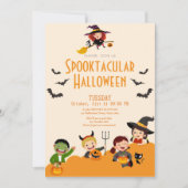 Schattigee kinder boo Spooktacular Halloween uitno Feestdagenkaart (Voorkant)